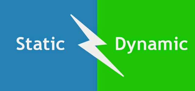 What is dynamic web content