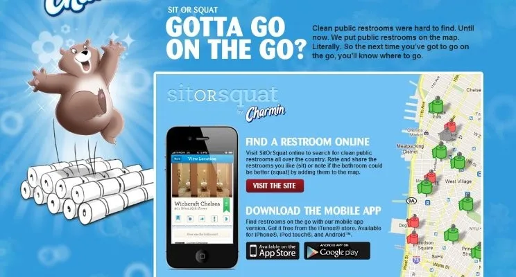 Charmin’s Sit or Squat App Promotion
